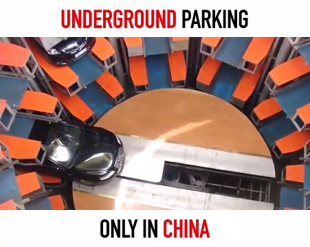 Des parking sous-terrain super Hi tech en Chine