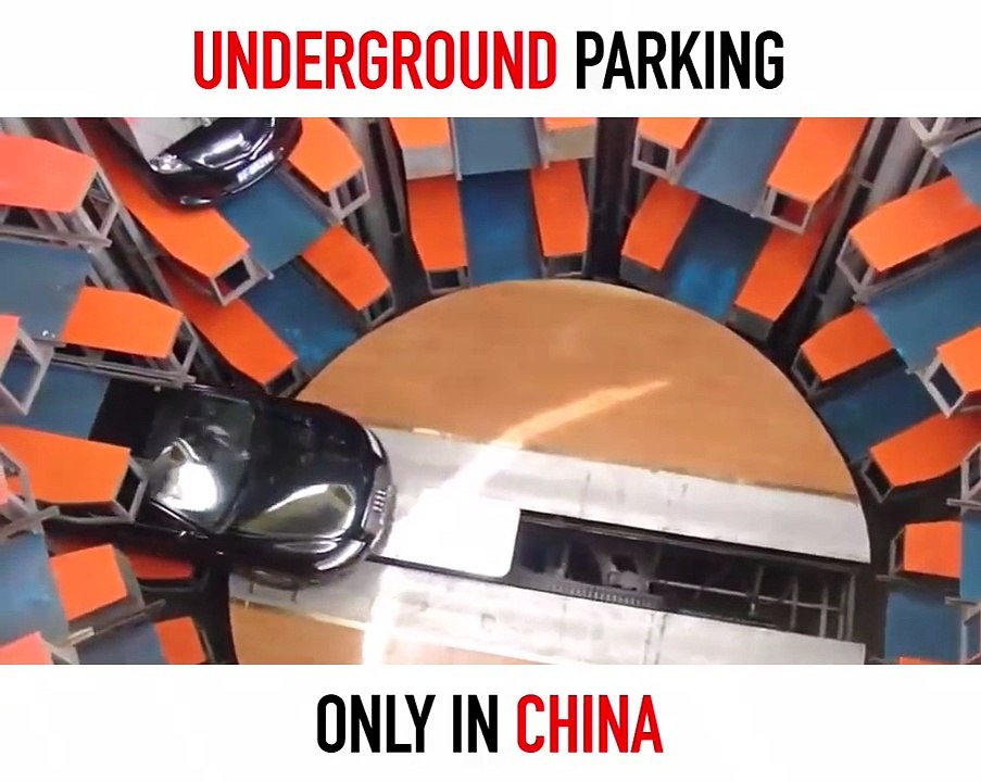Des parking sous-terrain super Hi tech en Chine