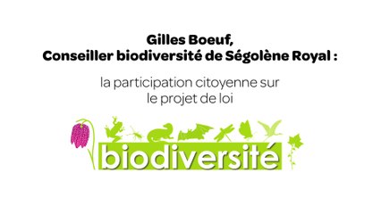 La participation citoyenne sur le projet de loi biodiversité