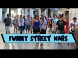 Funny STREET WARS Game Play in Public