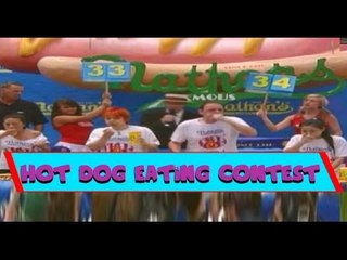 International Hot Dog Eating Competition In New York - Funny Video