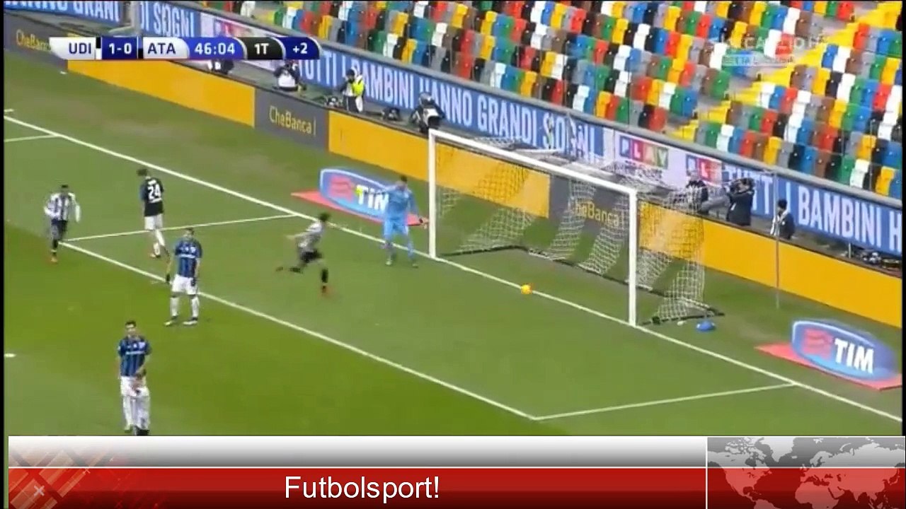 Udinese 2 - 1 Atalanta- All goals Serie A Italy 06.01.2016