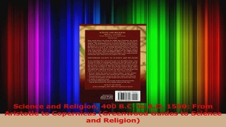PDF Download  Science and Religion 400 BC to AD 1550 From Aristotle to Copernicus Greenwood Guides Read Online