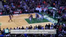 Stephen Curry of Golden State Warriors aggravates shin contusion again