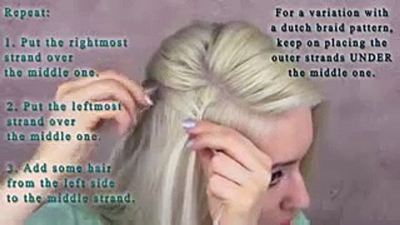 Leiterkordel Tutorial Everyday Schul Frisur f r mittellange Haare Alltags Frisuren mit z pfen