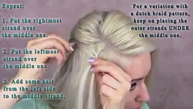 Leiterkordel Tutorial Everyday Schul Frisur f r mittellange Haare Alltags Frisuren mit z pfen
