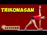 Trikonasana | Yoga für Anfänger | Yoga For Slimming & Tips | About Yoga in German