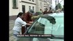Motoristas recebem as bençãos dos freis capuchinhos em Curitiba