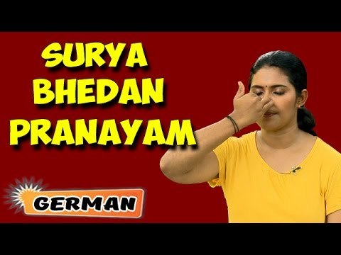 Surya Bhedana Pranayama | Yoga für Anfänger | Right Nostril Breathing & Tips | About Yoga in German