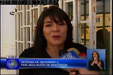 Audiencia de apelación por sentencia de Geovanny L.