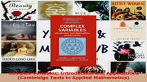 PDF Download  Complex Variables Introduction and Applications Cambridge Texts in Applied Mathematics PDF Full Ebook