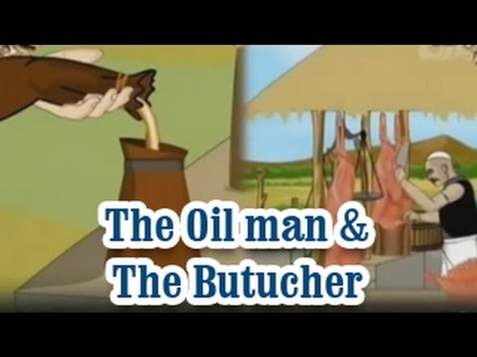 Akbar And Birbal - The Oil Man & The Butucher - Animated Stories For Kids
