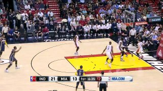 Dragics Half-Court Alley-Oop to Wade | Pacers vs Heat | January 4, 2016 | NBA 2015-16 Season