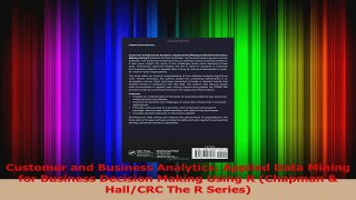 PDF Download  Customer and Business Analytics Applied Data Mining for Business Decision Making Using R Download Full Ebook