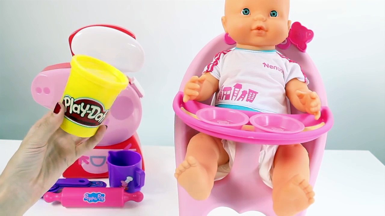 Peppa Pig Chef Cuisiniers Baby Doll Midi Play-Doh Alimentation Des Nouveau-Nés Jouet Vidéos De Poupées