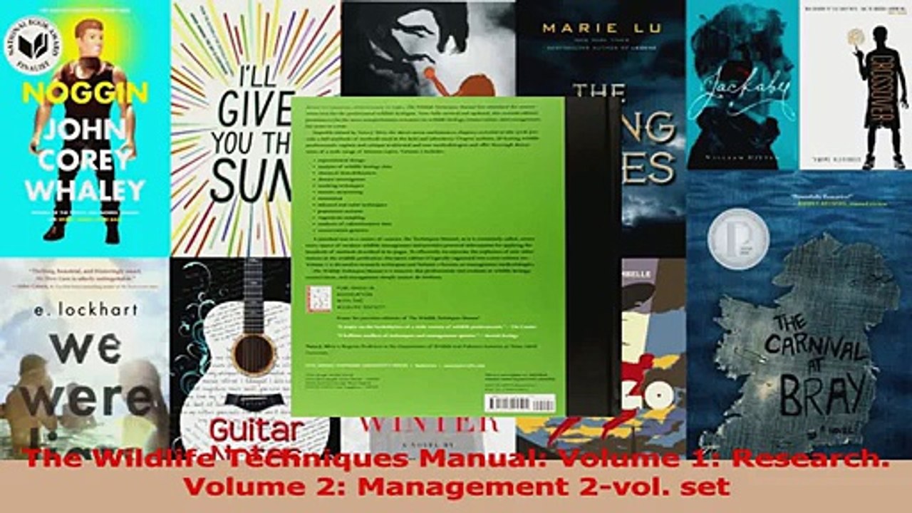 PDF Download  The Wildlife Techniques Manual Volume 1 Research Volume 2 Management 2vol set Read Full Ebook