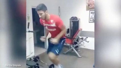 Marco Grujic trains in the CORRIDORS at Red Star Belgrade