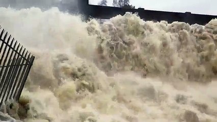 Storm Frank floodwater overwhelms dam in Galloway Scotland