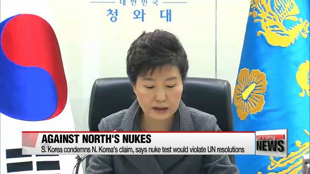 S. Korea condemns N. Korea's claim, says nuke test would violate UN sanctions