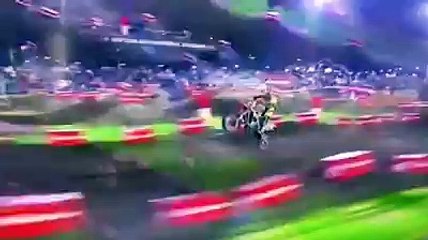 Eli Tomac wheelie through the whoops very fast