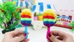 Play Doh rainbow popsicle ice creams Plastilina Arcoiris
