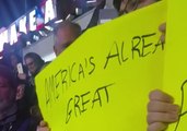 Trump Supporters Tear Up Protesters' Signs, Jeer as They Are Ejected From Rally