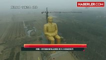 Çinliler, Mao Zedongun 36 Metrelik Sarı Yaldızdan Heykelini Yaptı