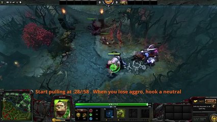 [Pudge] How To Pull Creep Dota 2