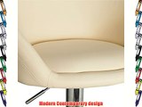 Hudson Cream Breakfast Kitchen Leather Bar Stool Barstools x 2