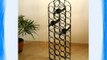 Wine rack metal for 28 bottles black 110 cm Bottle holder