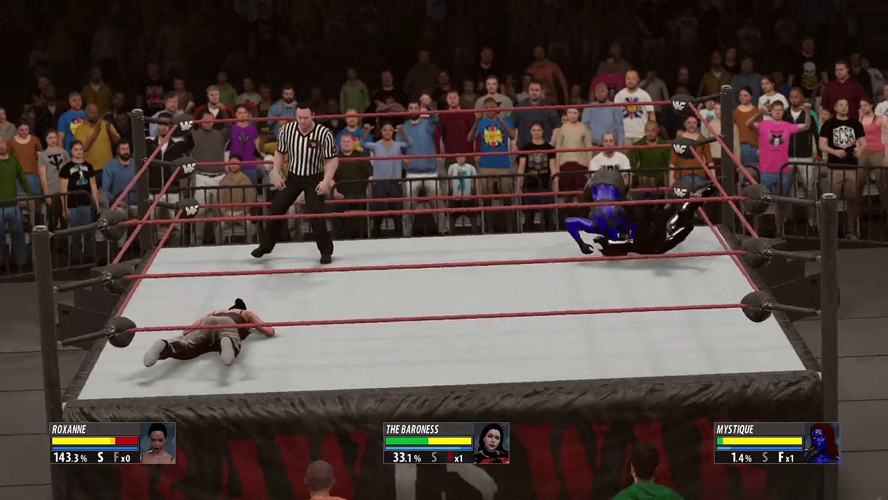 WWE 2K16 *glitch* mystique botches F5 baroness still sells