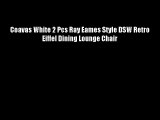 Coavas White 2 Pcs Ray Eames Style DSW Retro Eiffel Dining Lounge Chair