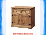 Corona Mexican Style Waxed Small Sideboard 910w x 437d x 809h mm