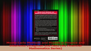 PDF Download  Monte Carlo Methods and Models in Finance and Insurance Chapman and HallCRC Financial Download Full Ebook