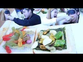 "복불복 샌드위치 서로 만들어 먹여주기 게임" - 스팀보이 (여동생vs스팀보이)