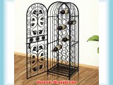 Metal Wine Cabinet Rack Wine Stand for 45 Bottles