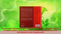 Download  Structural Analysis of Historic Buildings Restoration Preservation and Adaptive Reuse PDF Online