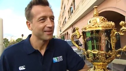 Dallaglio and Luger in Monaco on RWC  One Year to Go  Golden Moments  Highlights Euro trip