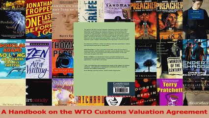 PDF Download  A Handbook on the WTO Customs Valuation Agreement PDF Online