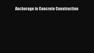 PDF Download Anchorage in Concrete Construction PDF Full Ebook