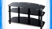 Techlink DAIS D100B Audio Visual Furniture Black Legs with Black Glass - Suitable for Screens