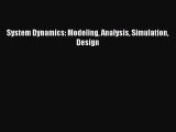 PDF Download System Dynamics: Modeling Analysis Simulation Design Download Online