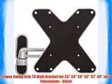 Proper Swing Arm TV Wall Bracket for 23 24 28 32 37'' 40'' inch Televisions - Silver