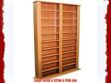 GENESIS - Multimedia CD DVD Blu-ray Storage Shelves - Pine