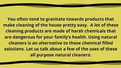 Advantages of Using Natural Cleaning Products In Your Home