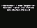 [PDF Download] Research Handbook on Insider Trading (Research Handbooks in Corporate Law and