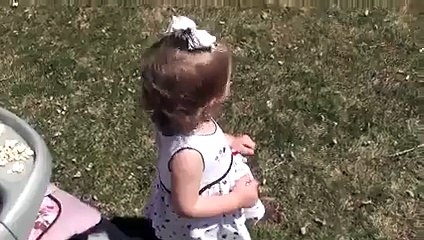 baby enjoying being out doors