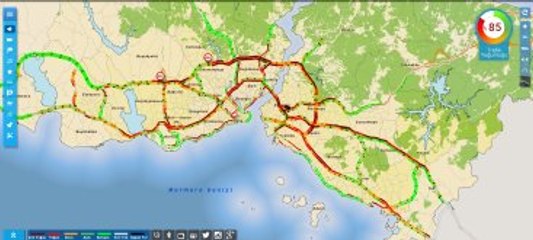 İstanbul'da Tarfik Yoğunluğu Yüzde 85'e Ulaştı