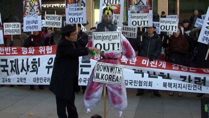 Protesto em Seul contra teste norte-coreano