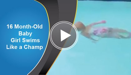 16 Month-Old Baby Girl Swims Like a Champ - You Must See Her!!